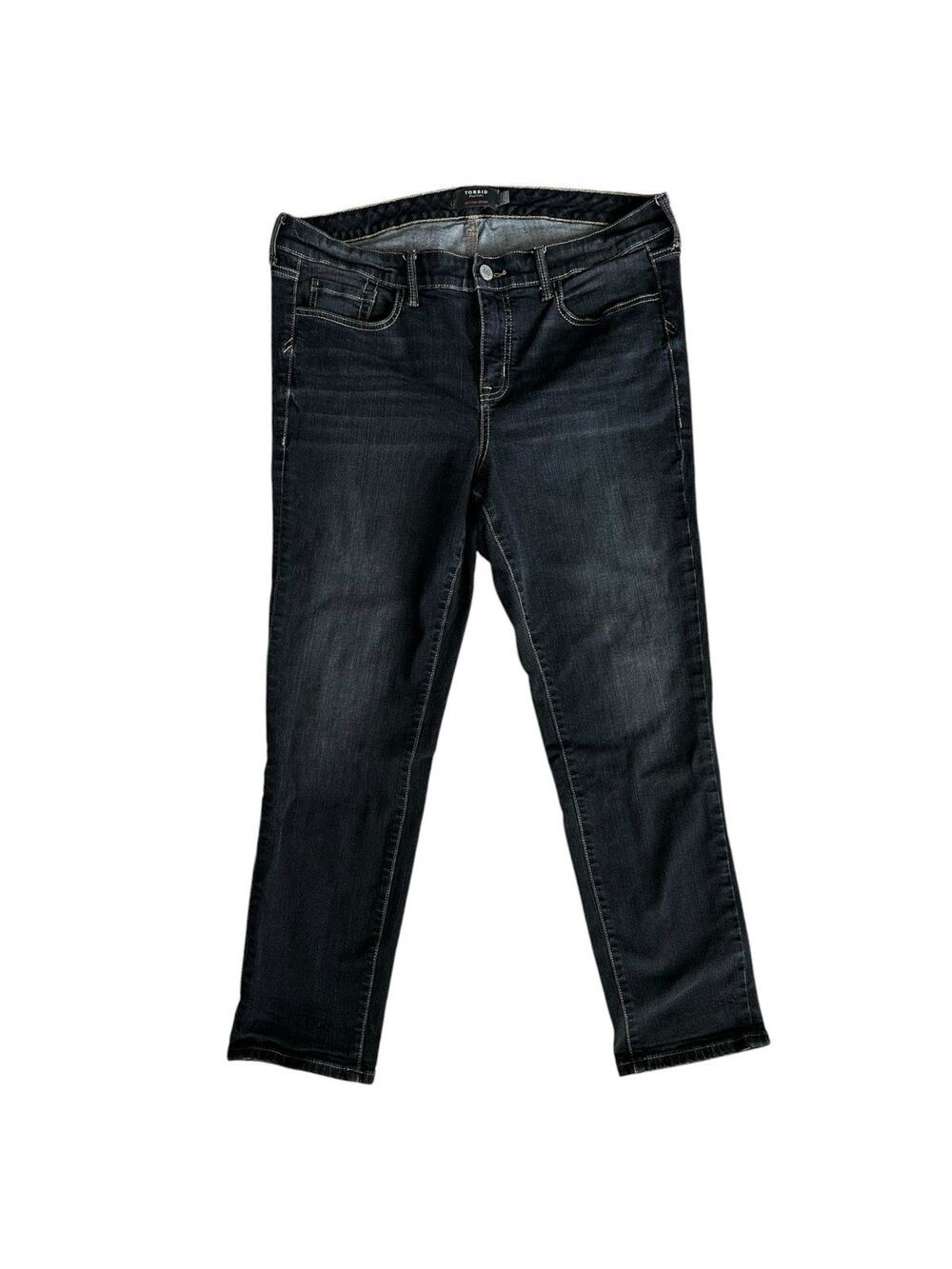 Torrid Premium Stretch Black Wash Sky High Skinny Denim Stretch Jeans Size 18R